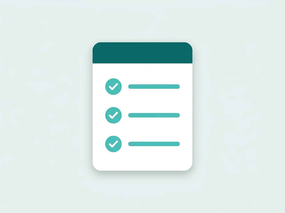 Checklist card icon with three checkmarks representing HVAC filter verification steps