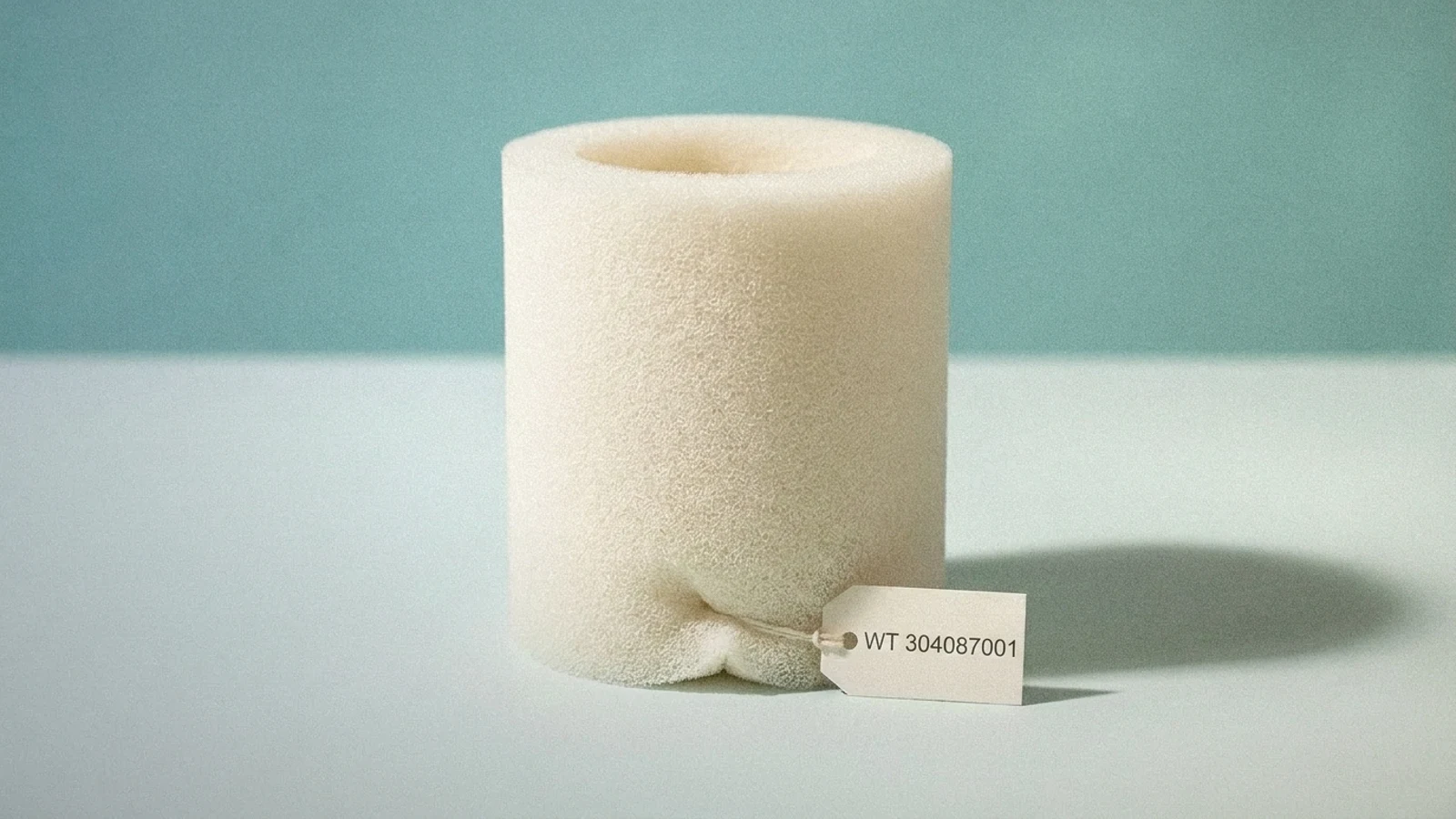 Unbranded cylindrical foam vacuum filter representing Hoover WindTunnel WT 304087001 compatibility